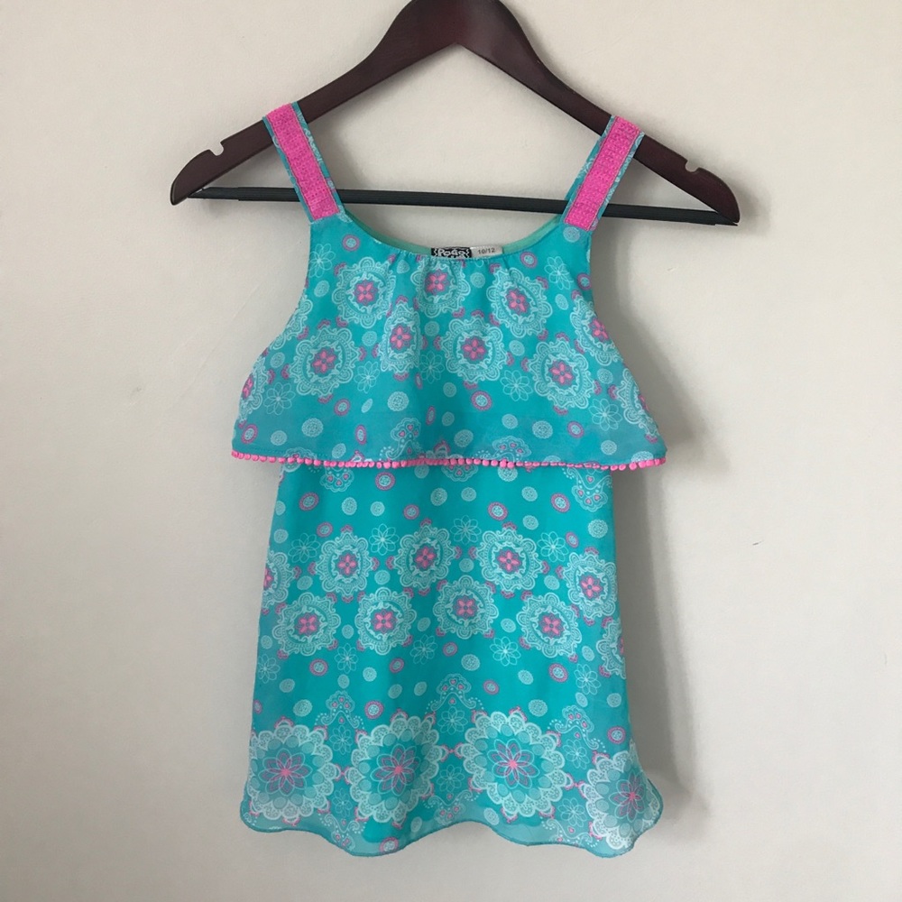 Pink and Blue Tank Top